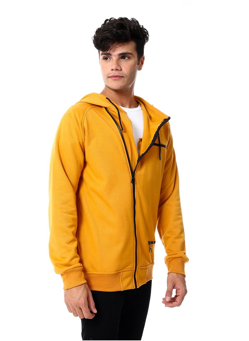 Caesar - Mens Front Pockets Zipped Hoodie - Image 1