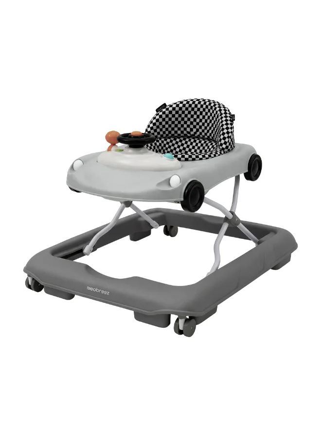 نيوبريز Neobreez NAVIX 3-in-1 Baby Walker, Music & Lights, Anti-Fall Protection, 6 Months+ - Grey