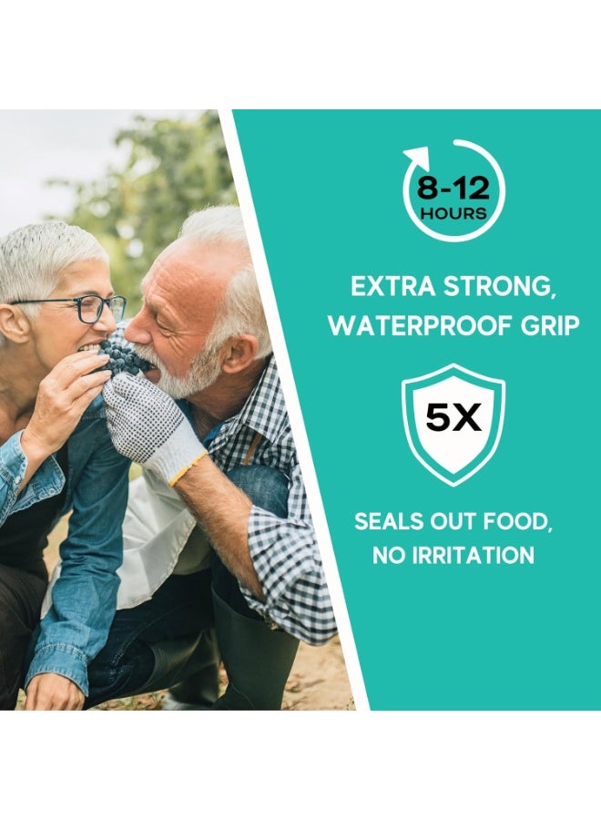 Avistar Extra Strong Denture Adhesive Cream, 12 Hour Hold Dental Glue, Waterproof, Zinc & Fluoride Free, Easy Apply Nozzle, Seals Food Out for Comfort, Mint Flavor (5 Pack, 7 Fl Oz) - Image 4