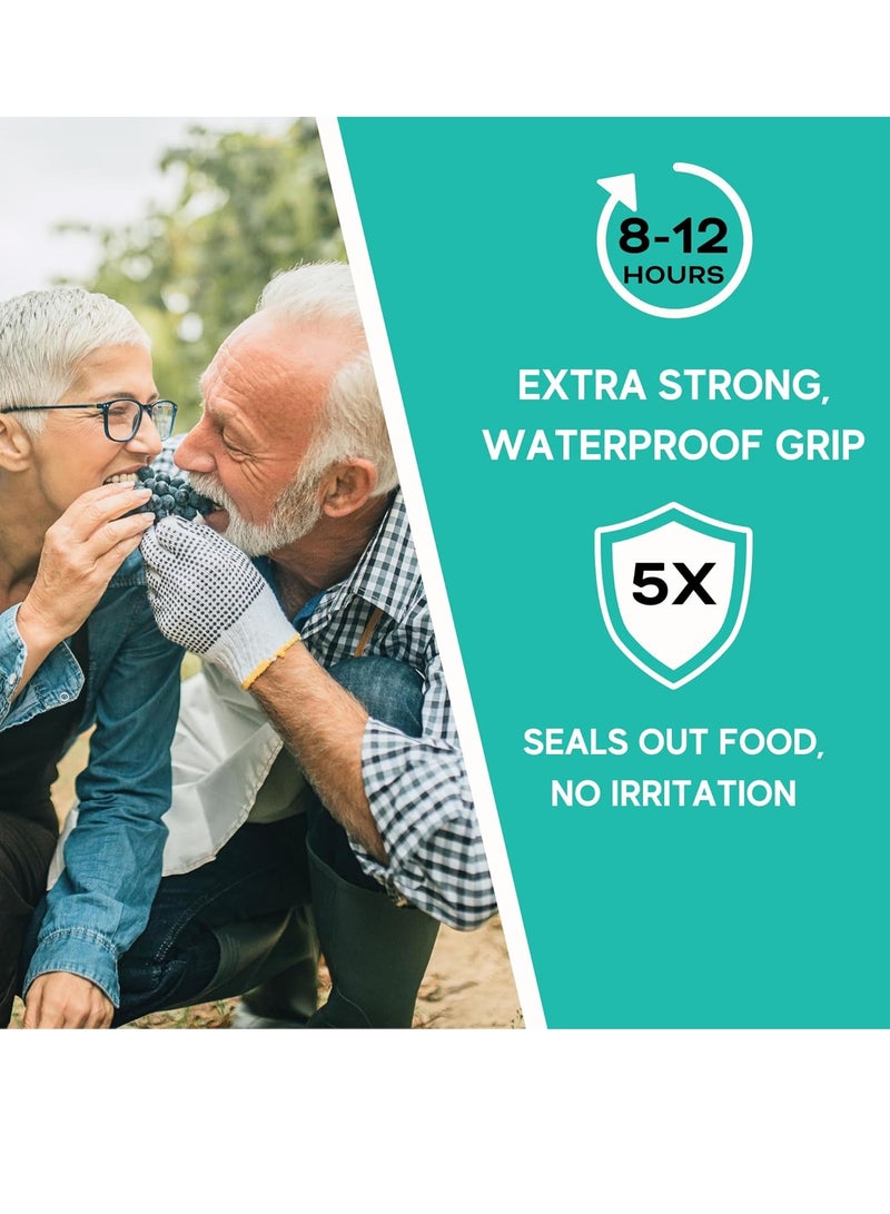 Avistar Extra Strong Denture Adhesive Cream, 12 Hour Hold Dental Glue, Waterproof, Zinc & Fluoride Free, Easy Apply Nozzle, Seals Food Out for Comfort, Mint Flavor (5 Pack, 7 Fl Oz)  - Image 2