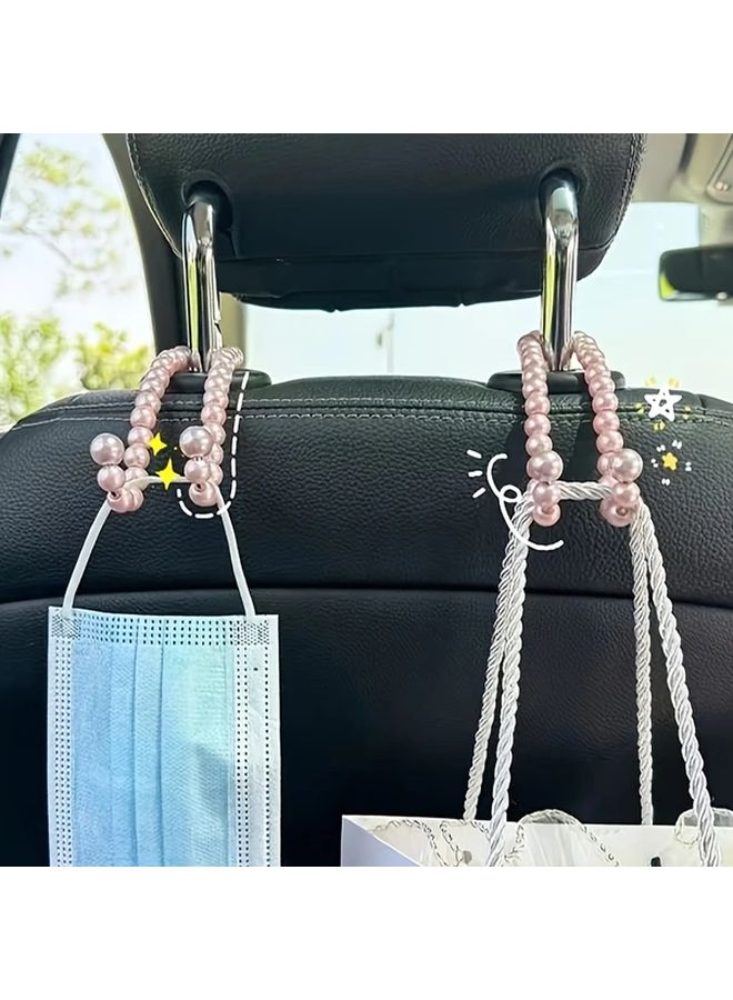 2 Car Hook Multi-Functional Creative Rear Seat Back Hooks Stainless Steel White - Image 5