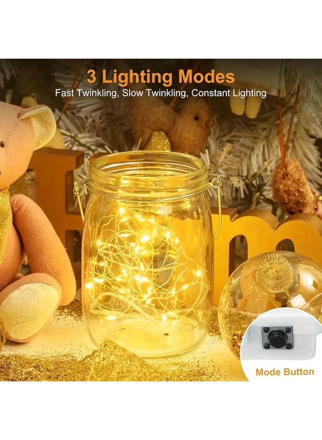 15 Pack Warm White Battery Fairy String Lights 20 LED 3 Modes For Mason Jars Decor - Image 4