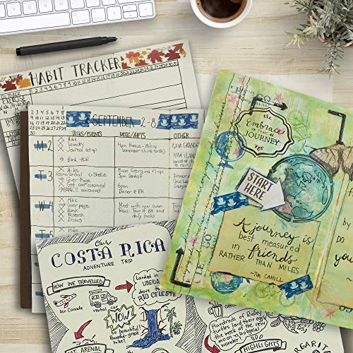 Wanderings A5 Blank Travelers Notebook Insert / A5 Journal Refill | 5.5" x 8.3" / 14cm x 21cm | 3 Booklets, 240 Blank Pages | Travelers Notebook Refills for Journals, Diaries, Planners - Image 4