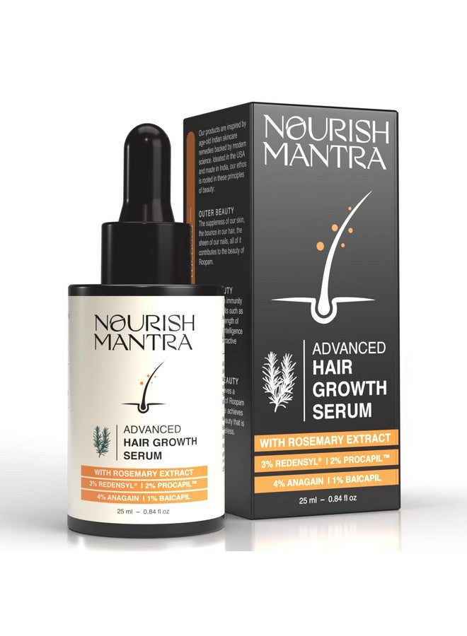 NOURISH MANTRA Advanced Hair Growth Serum With Rosemary Oil| To Increase Hair Growth, Reduce Hair Fall, Improve Hair Density | Enriched With Rosemary & Redensyl | For Men & Women | 25Ml - Image 1