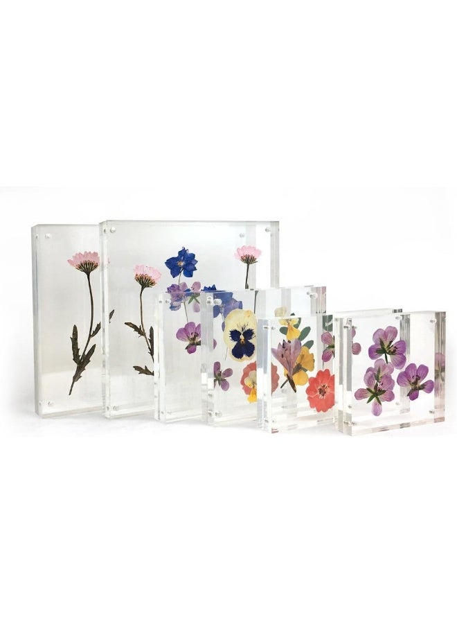 Isaac Jacobs Isaac Jacobs 4 x 6 4Pack Super Thick 23MM Thickness Clear Acrylic Magnetic Block Picture Frame DoubleSided Frameless Freestanding Floating Photos for Desktop  Tabletop Display 4x6  - Image 4