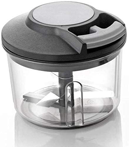 LUCC1N Plastic Manual Hand Pull Vegetable Chopper Blender with Large Capacity Black 650ml - Image 1