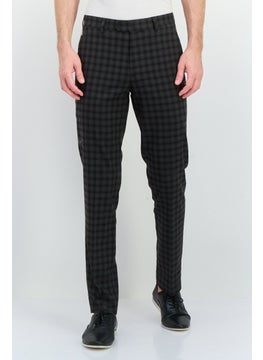 Bar III Men Slim Fit Plaid Chino Pant, Brown  - Image 1