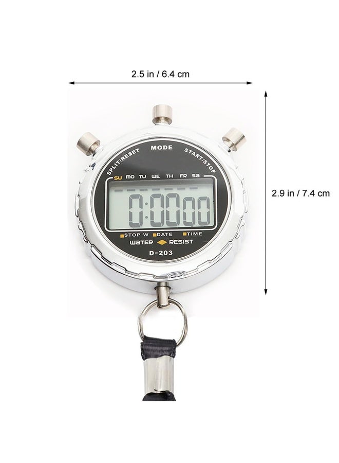 jaexest Stopwatch,1/100th Second Clock Daily Rainproof Digital Timer for Sports Match,Competition,Coach,Referee,Training,Timing - Image 3