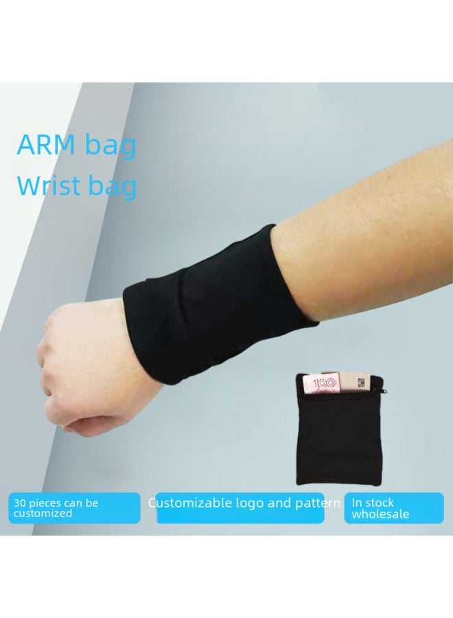 Generic Sports Running Wrist Bag Arm Belt Men And Women Running Mobile Phone Arm Bag Outdoor Storage Coin Purse Gift Arm Bag-Color:Reflective Orange-Capacity:Below 20L - Image 2
