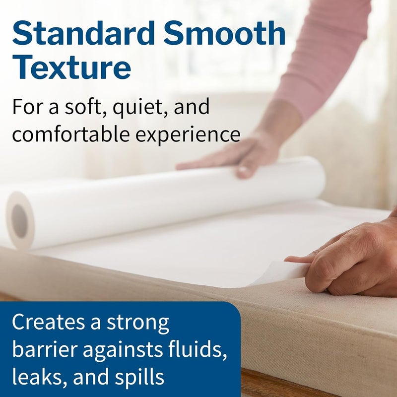 McKesson Medical Exam Table Paper [12 Rolls] – Bed Table Sheet Cover for Diaper Changing, Waxing, Nursing, Chiropractor, Patternmaking, Tracing - Standard Smooth Paper Roll - White, 18 in x 200 ft - Image 3