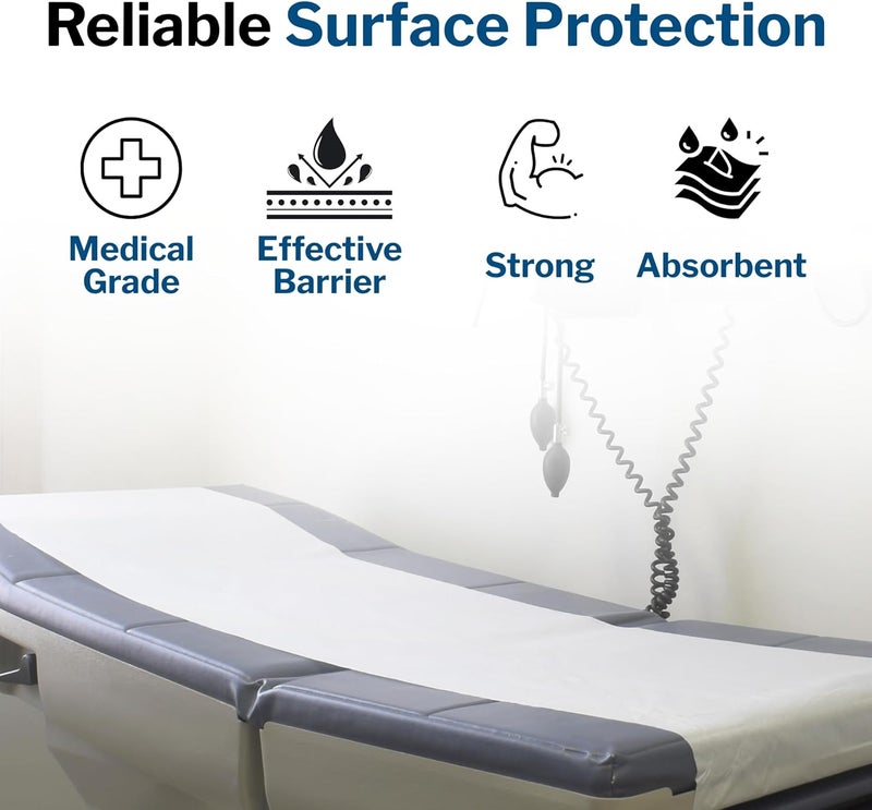 McKesson Medical Exam Table Paper [12 Rolls] – Bed Table Sheet Cover for Diaper Changing, Waxing, Nursing, Chiropractor, Patternmaking, Tracing - Standard Smooth Paper Roll - White, 18 in x 200 ft - Image 4