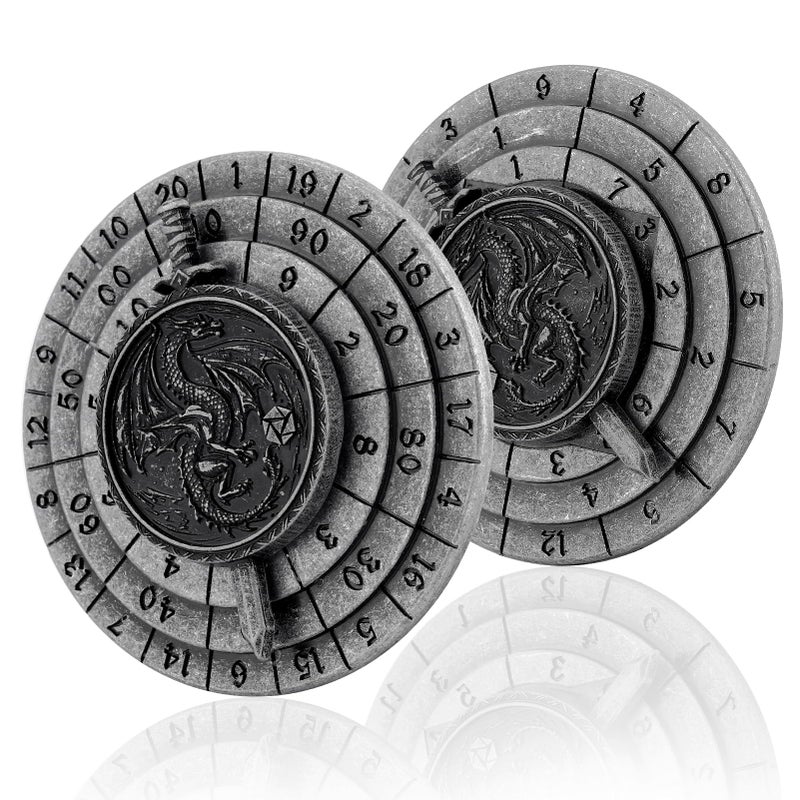 Haxtec Spinner Dice 7in1 Metal DND Dice Set Unique Dice Spinner Antique Compatible with Dungeons and Dragons DND Gifts RPG Role Playing Rotate Gaming Dice - Image 3
