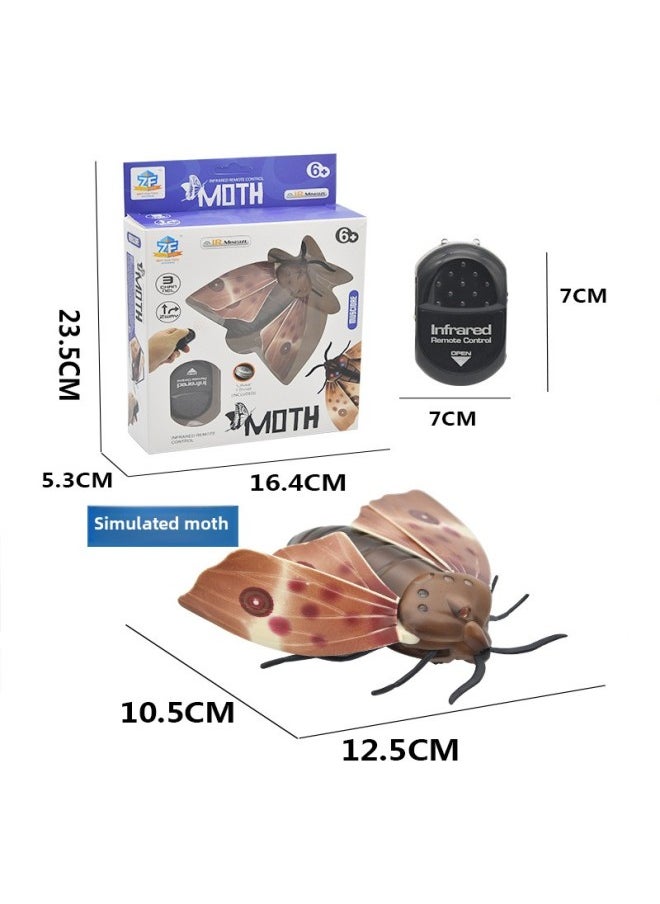 Explosions Strange Simulation Remote Control Animal Infrared Trick Remote Control Snake Remote Control Caterpillar Toy-Color:Remote Control Moth  - Image 1