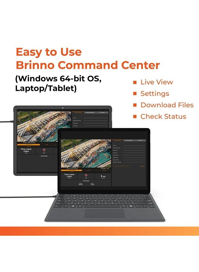 Brinno BCC2000 Plus Construction Camera Bundle | Includes: Full HD TLC2000 Time Lapse Camera, 32-ft Extender for Laptop/Tablet, Clamp Mount & Waterproof Case | 1-Year Battery - Image 4