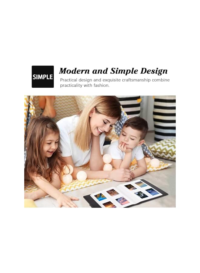 The Bros Photo Albums, Waterproof Large Capacity DIY Albums with Clips, Leather Photocard Holder Book, Simple Design 256 Pockets Photo Album for Family Photos and Wedding Photos Storage - Image 5