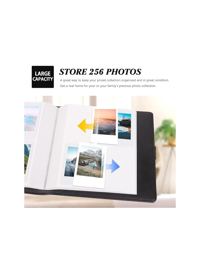 The Bros Photo Albums, Waterproof Large Capacity DIY Albums with Clips, Leather Photocard Holder Book, Simple Design 256 Pockets Photo Album for Family Photos and Wedding Photos Storage - Image 3