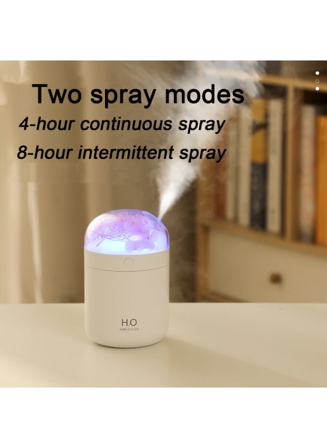 Generic Mini Bedroom Humidifier with Eternal Flower Design, 7 - Color Dreamy Lights, 500ml Large Capacity Water Tank（White）  - Image 4