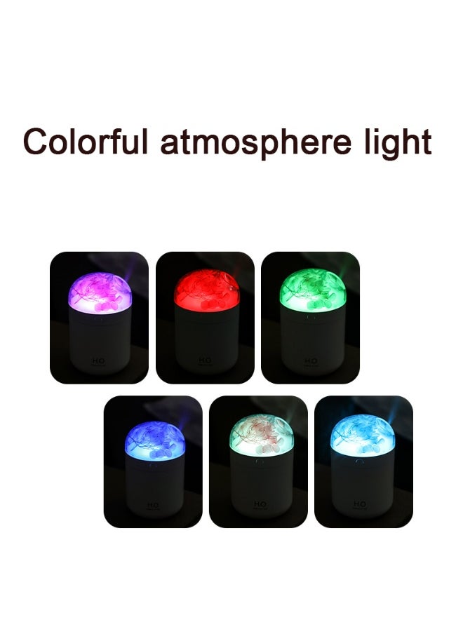 Generic Mini Bedroom Humidifier with Eternal Flower Design, 7 - Color Dreamy Lights, 500ml Large Capacity Water Tank（White）  - Image 5