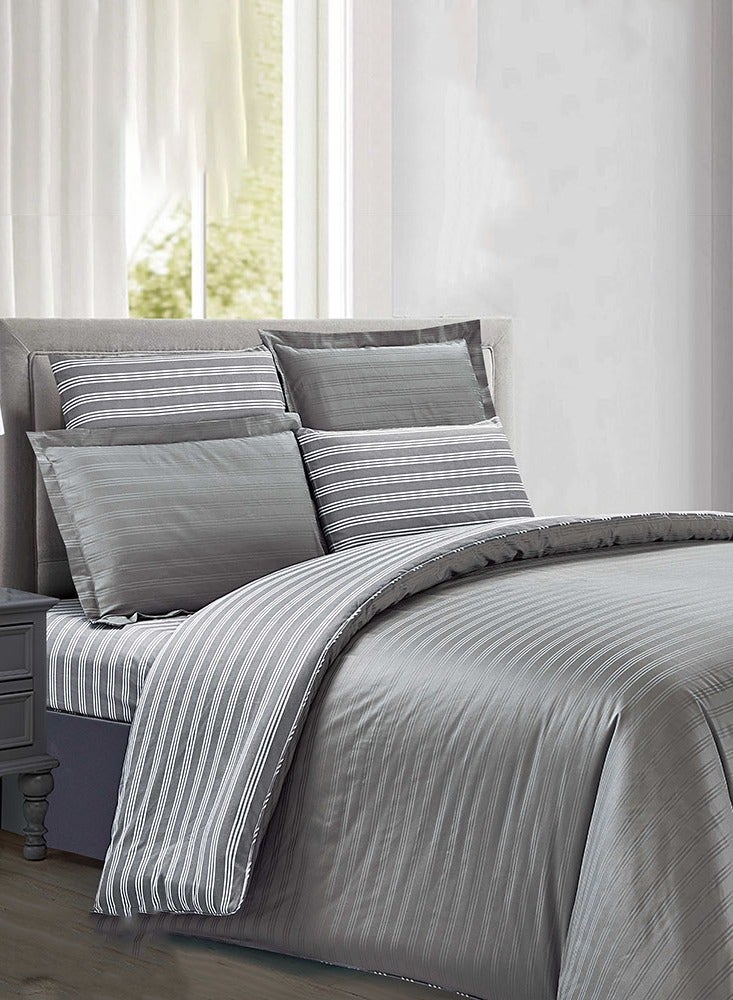 6-Piece Striped Cotton Bedding Set for Two – Bazar Home Prera