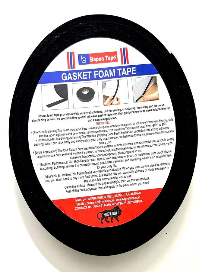 Bapna Single Sided Gasket Foam Tape 12 mm x 3 mm x 10 Meter Length - Image 2