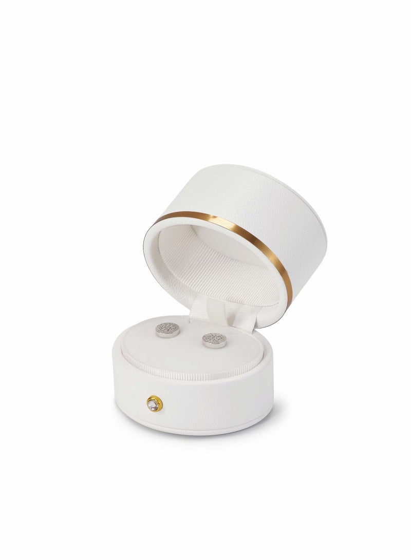 KASTWAVE KASTWAVE Leather Ring Box Engagement Proposal Wedding Ring Gift Box Multifunctional Jewelry Boxes Earring Necklace Gift Box (White)  - Image 4