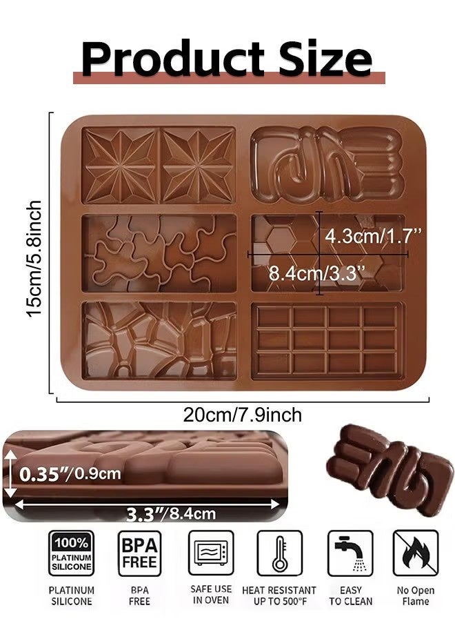 YJ 2 Pcs Silicone Chocolate Molds, Dubai Chocolate Bar Pistachio Kit, Non-Stick, Chocolate Mold for Baking - Image 2