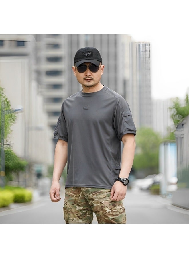 REOCLE Men's T-shirts Basic Short Sleeve T-Shirt Breathable Polyester T-Shirt Quick Dry Performance Shirts - Image 2