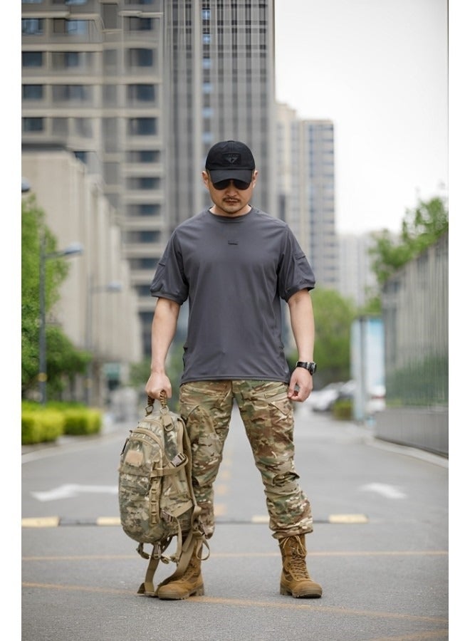 REOCLE Men's T-shirts Basic Short Sleeve T-Shirt Breathable Polyester T-Shirt Quick Dry Performance Shirts - Image 5