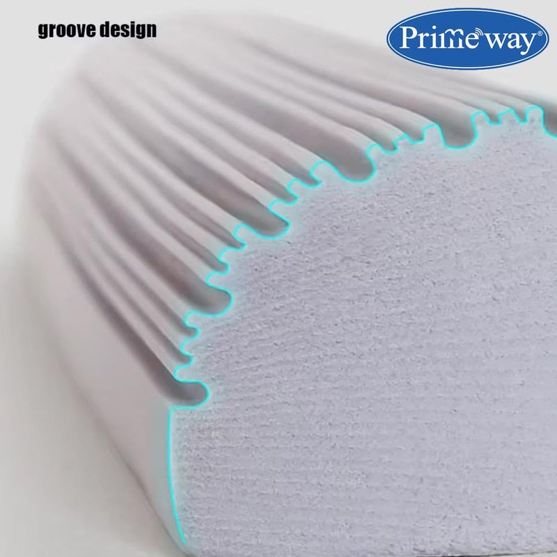 Primeway ® استبدال ممسحة الفراشة PVA | وسادة عالية الكثافة فائقة الامتصاص 28 سم | سهلة التغيير بدون أدوات | عبوة من 2 قطعة | رمادي - Image 4