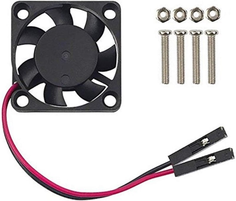 Easycargo Raspberry Pi Fan 30x30x7mm, Raspberry Pi Cooling Fan Brushless 3.3V 5V DC Quiet Fan for Raspberry Pi 4, 3 B+ and B, Pi 2, Pi B+, RetroFlag NESPI Case (30mmx30mmx7mm) (Black 1-Pack) - Image 1