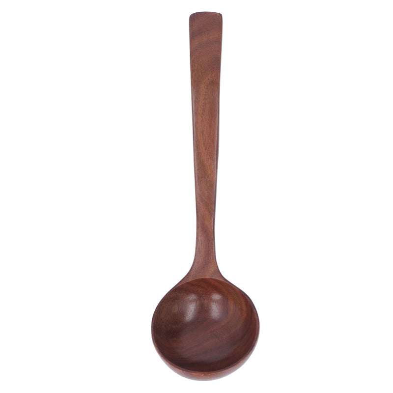 Wooden Ladle Spoon for Soup Accessories Solid Wood Eco Friendly Cooking Serving Ladle Kitchen Utensils for Home Hotel Type 2 - Image 1