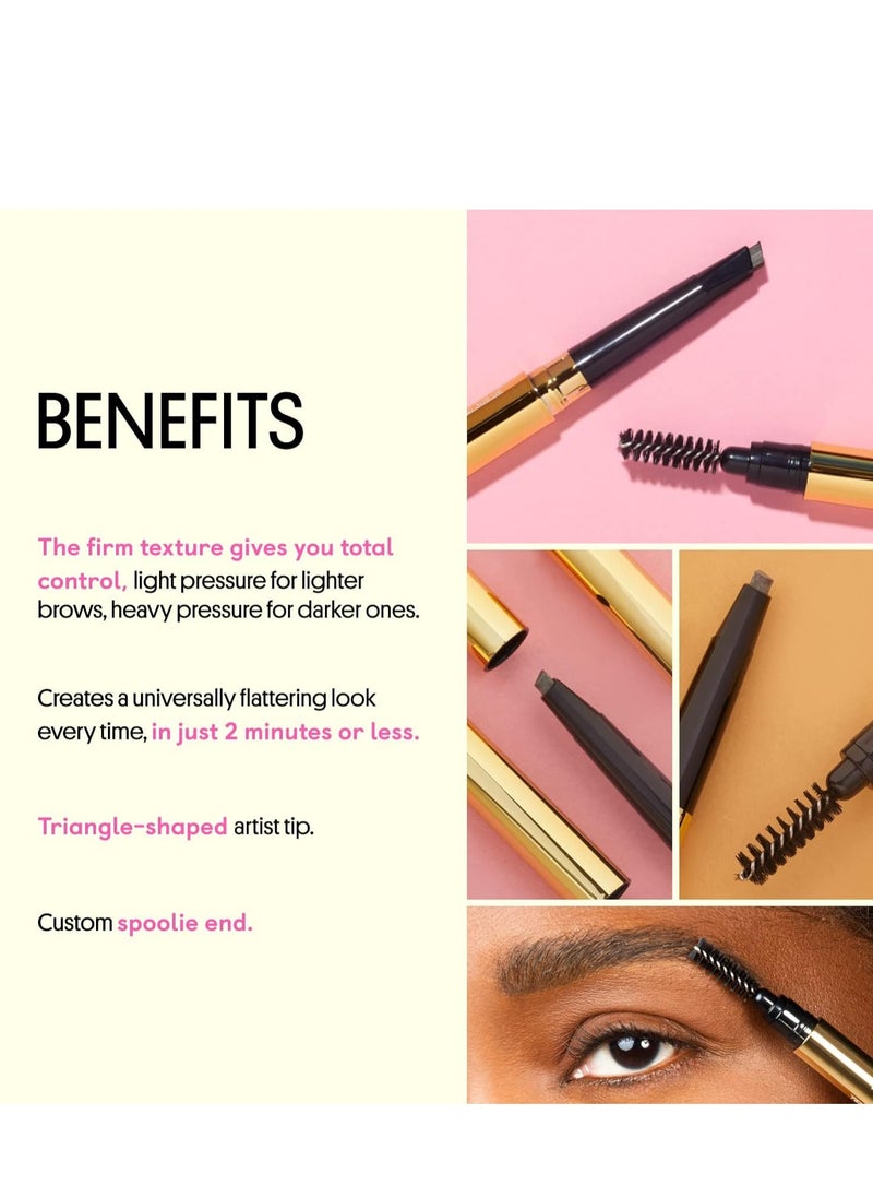 Winky Lux Winky Lux Uni Brow Eyebrow Pencil, Dual Sided with Spoolie, Longwearing Waterproof Eyebrow Crayon, Define Shape and Fill Brows, Brown, Blonde and Taupe Universal Shade  - Image 2