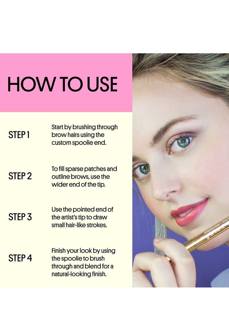 Winky Lux Winky Lux Uni Brow Eyebrow Pencil, Dual Sided with Spoolie, Longwearing Waterproof Eyebrow Crayon, Define Shape and Fill Brows, Brown, Blonde and Taupe Universal Shade  - Image 3