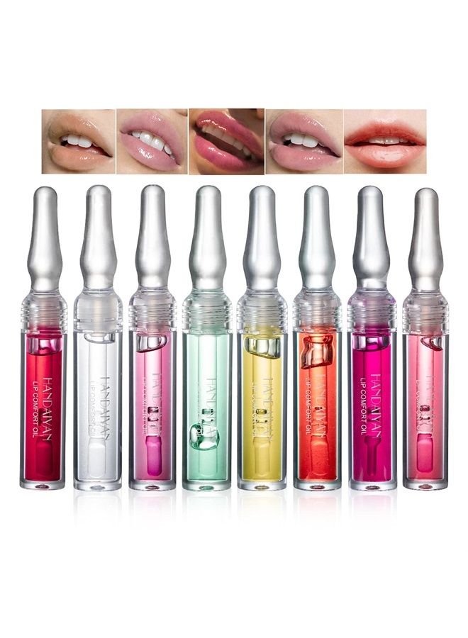 Petansy Moisturizing Lip Gloss Set 8 Pack Lip Comfort Oil Transparent Lip Gloss Kit  - Image 1