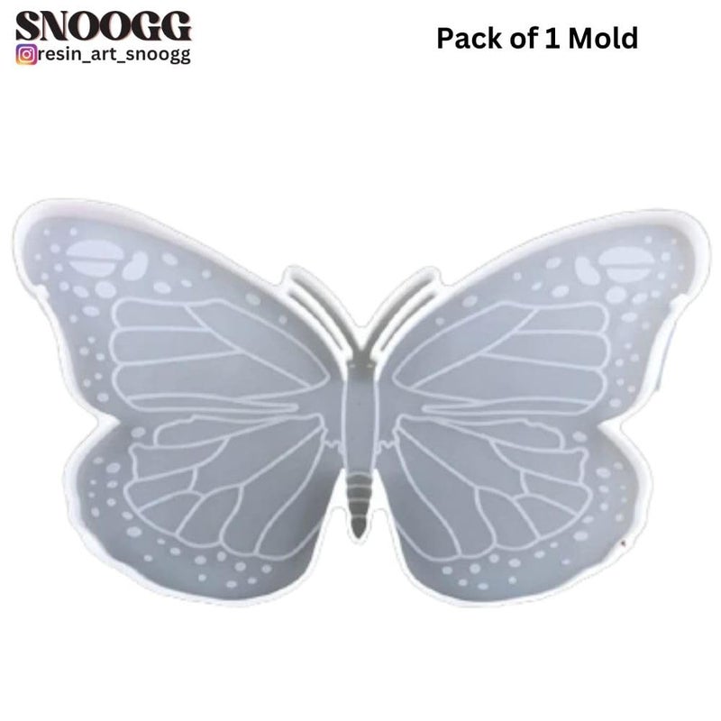 Snoogg SNOOGG Pack of 8 Inch / 2 Piece of Butterfly Mould Epoxy Resin Casting Moulds for Making and DY Butterflies Charms Casting Molds Key Chain Decoration and More  - Image 2