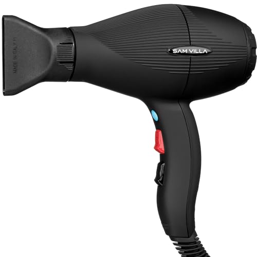 Sam Villa Lightweight & Quiet Ionic Professional Hair Dryer With Variable Speed & Temperature, Black Matte - Image 1