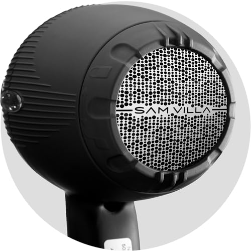 Sam Villa Lightweight & Quiet Ionic Professional Hair Dryer With Variable Speed & Temperature, Black Matte - Image 4