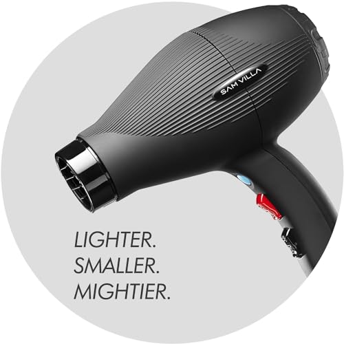 Sam Villa Lightweight & Quiet Ionic Professional Hair Dryer With Variable Speed & Temperature, Black Matte - Image 2