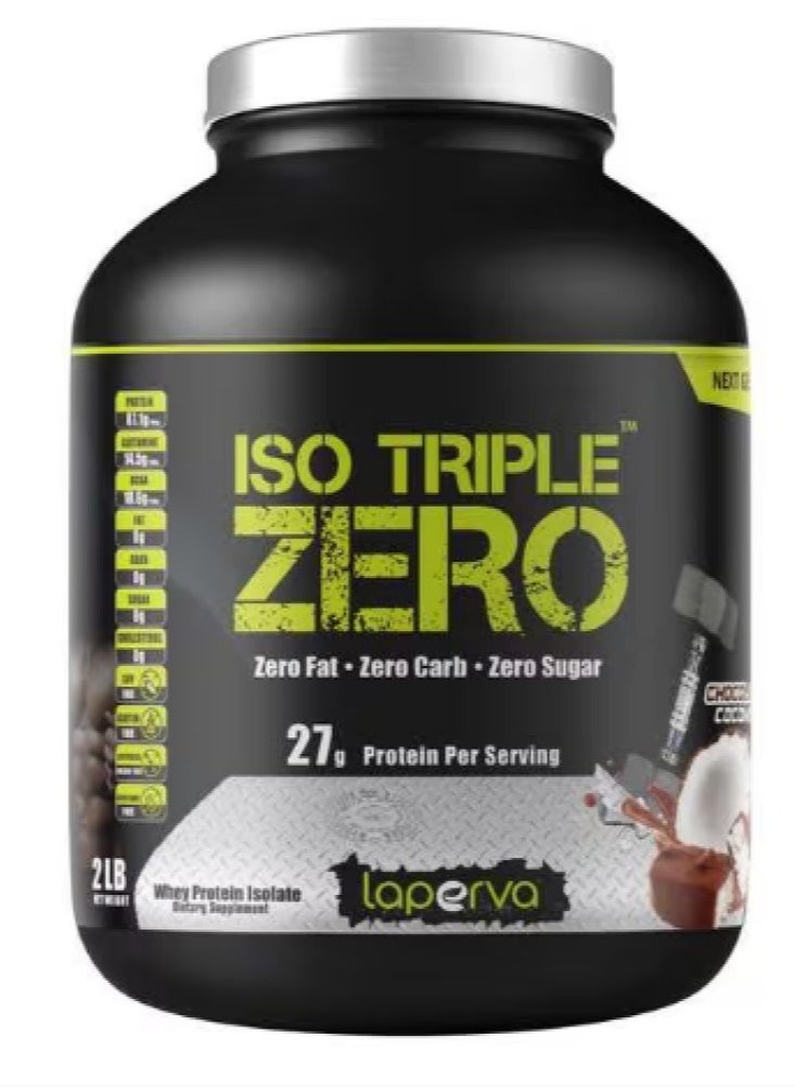 Laperva Laperva Iso Triple Zero Next Generation Whey Protein, Chocolate with Coconut, 30 Servings - 907 gm 