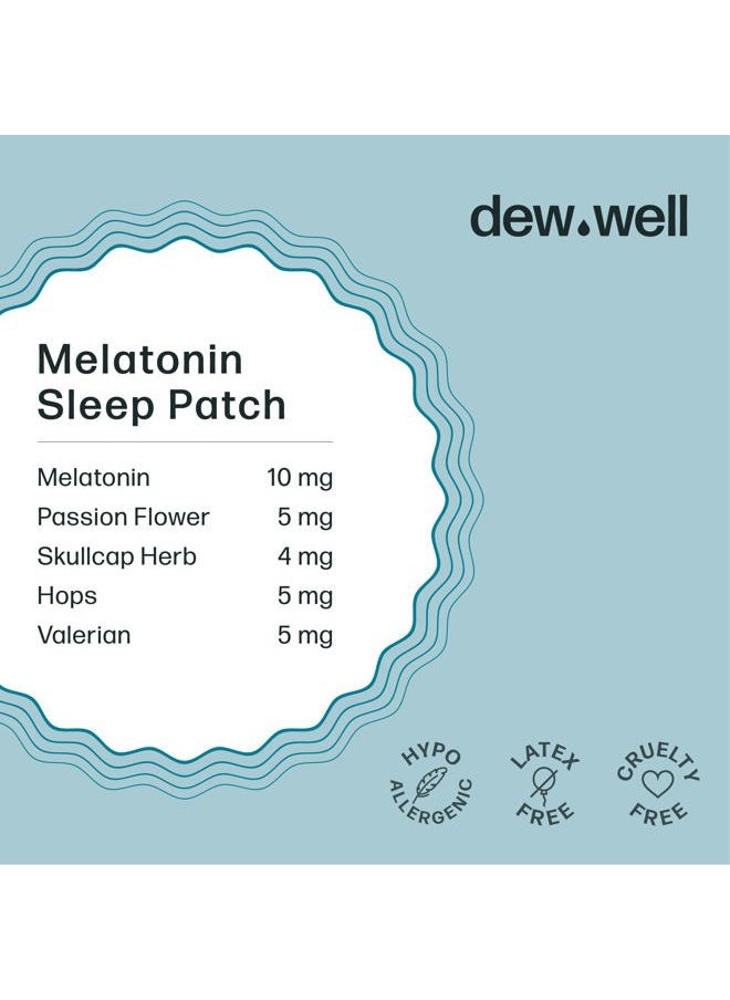 Dew Well 6 Pack Snooze Melatonin Sleep Patches – Wearable, No Latex, Easy to Use – Supports Natural Sleep  - Image 3