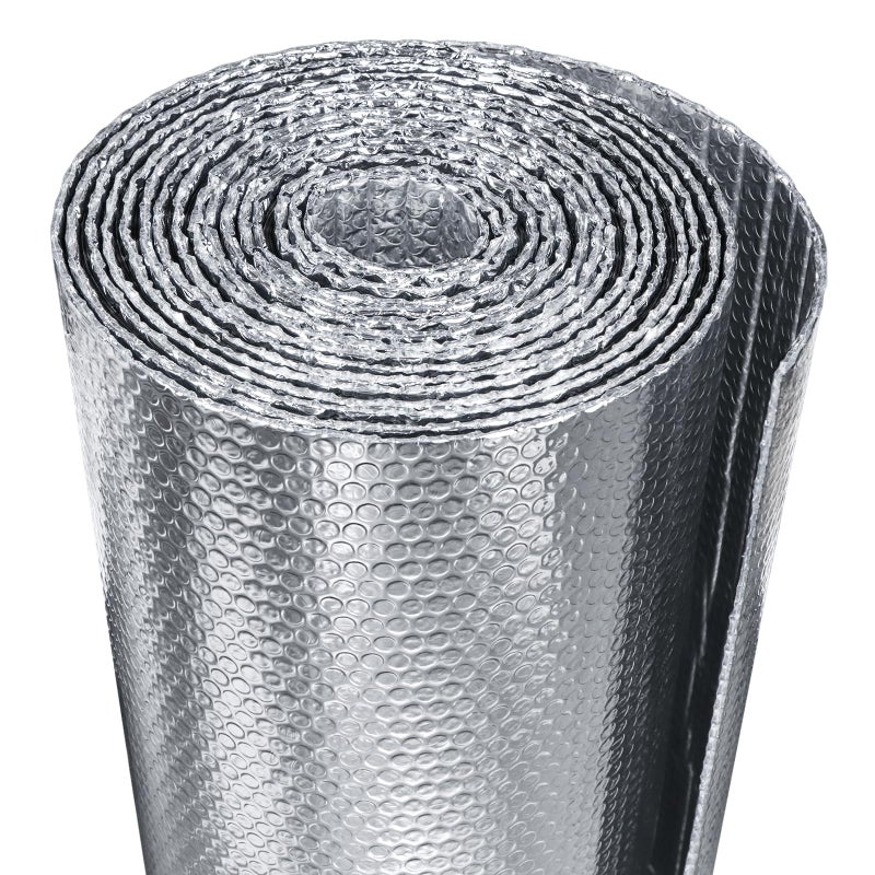 AGHITG Reflective Insulation Foam,48" x 10 Ft Window Insulation for Summer Heat,Aluminum Foil Bubble Insulation Roll for Keep Heat,Window Insulation Kit for RV, Thermal Insulation Cover for Window. - Image 1