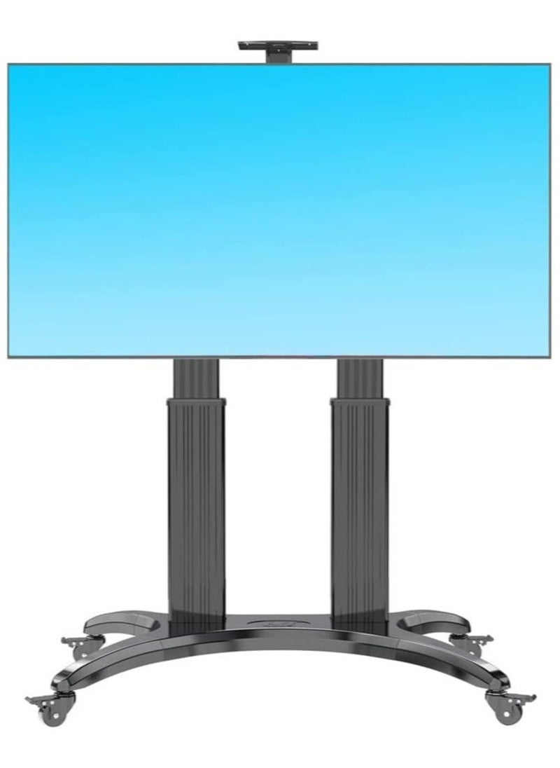 ELTRAZONE Heavy Duty Aluminum Rolling TV Cart for 65-85" Flat Screens, Mobile TV Stand with Load Capacity up to 57kgs  - Image 1