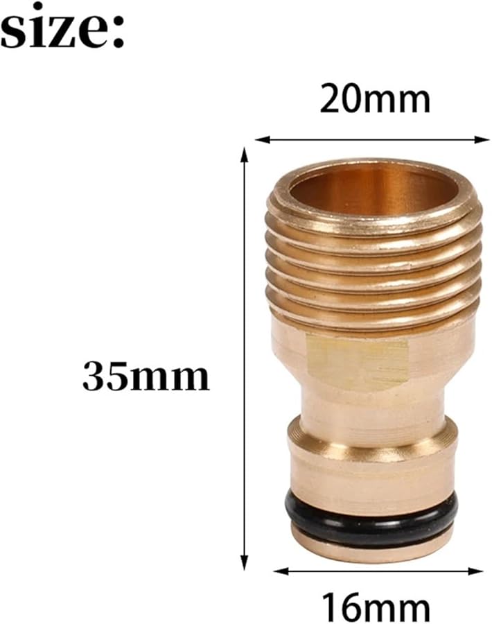 Half Inch Brass Garden Hose Quick Connect Fitting Faucet Adapter Water Gun - Image 3