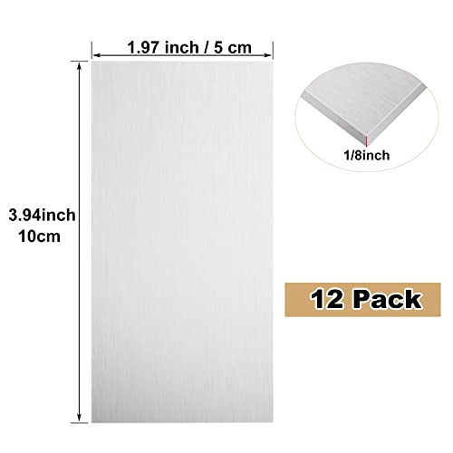 ZOFORTY Welding Coupons - 12Pack 6061 T6 Aluminum Sheet Metal 2 x 4 x 1/8 Inch Aluminum Plate Weld Practice Kit for MIG TIG Stick MMA Arc Welding Practice Kit for Beginners - Image 2