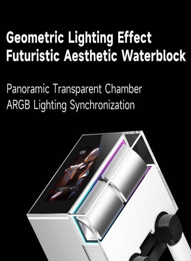 بي سي كولر مبرد وحدة المعالجة المركزية PCCOOLER AIO - عبوة من 3 مراوح F5 R120 - شاشة IPS LCD مقاس 2.4 بوصة، مبرد سائل 360 مم متوافق مع معالجات AM4 و AM5 Intel LGA 1700/1851/20XX، نظام تبريد مائي CPS (شاشة DS360 بيضاء) - Image 2