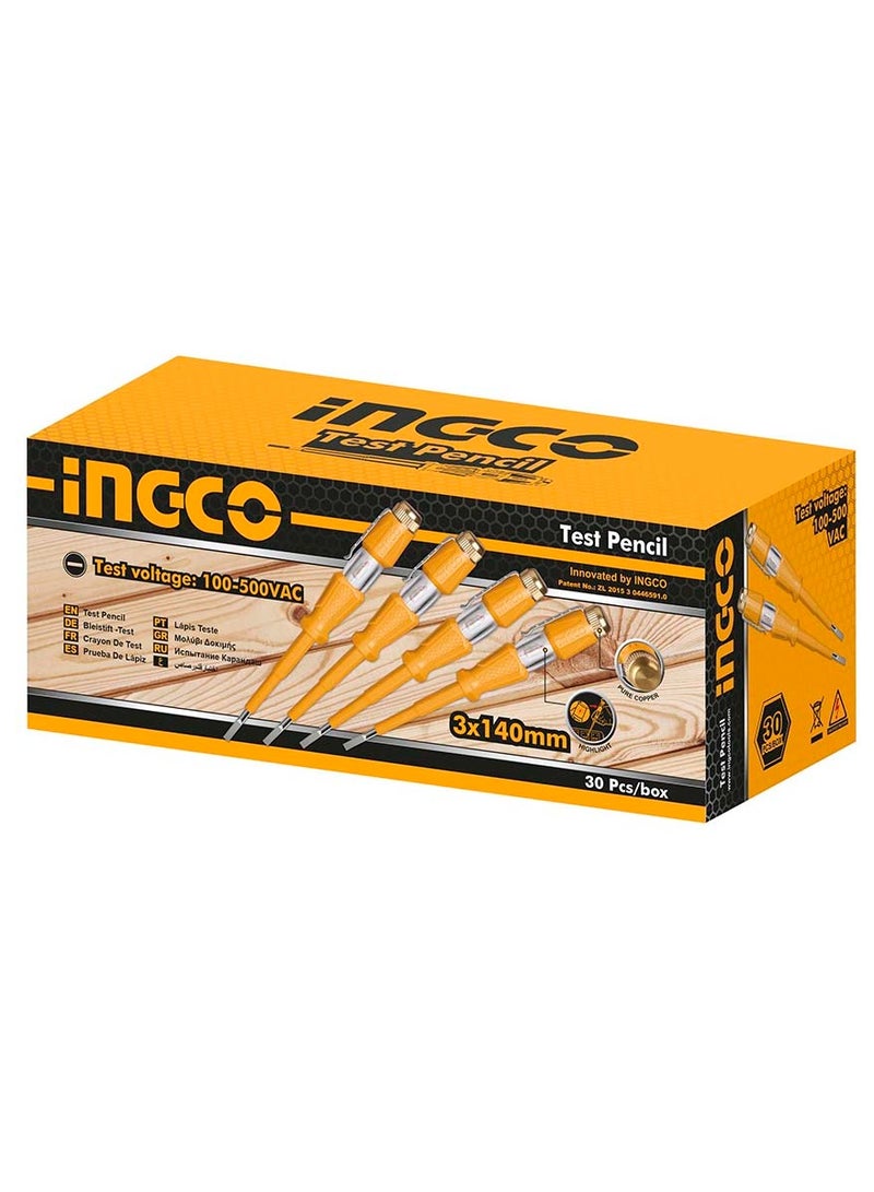 INGCO INGCO Test Screwdrivers 3*140 – 30 Pieces – HSDT1408 - Image 1