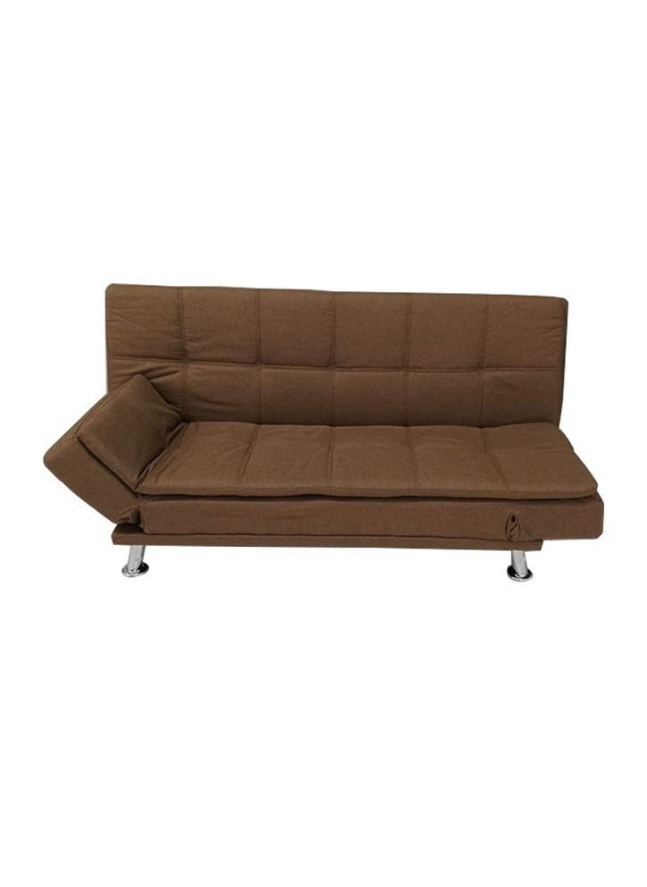 KARNAK Modern Design 3 Seater Sofa And Bed Foldable Reversible For Living Room Brown 180x115 cm  - Image 1