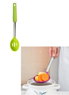 Generic Silicone Colander spoon With Handle Silicone (Random Colour)  - Image 1