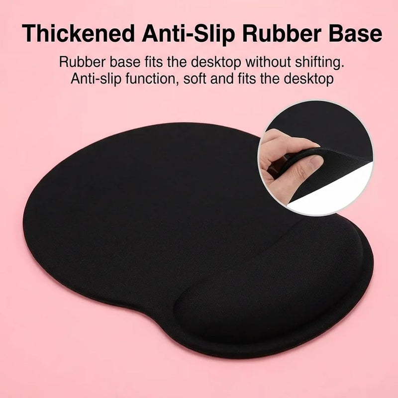 ToolHouse Ergonomic Mouse Pad with Memory Foam Wrist Rest, Slow Rebound Wrist Support Mat, Non-Slip PU Base & Smooth Surface for Gaming, Office, Laptop & Home - Image 4