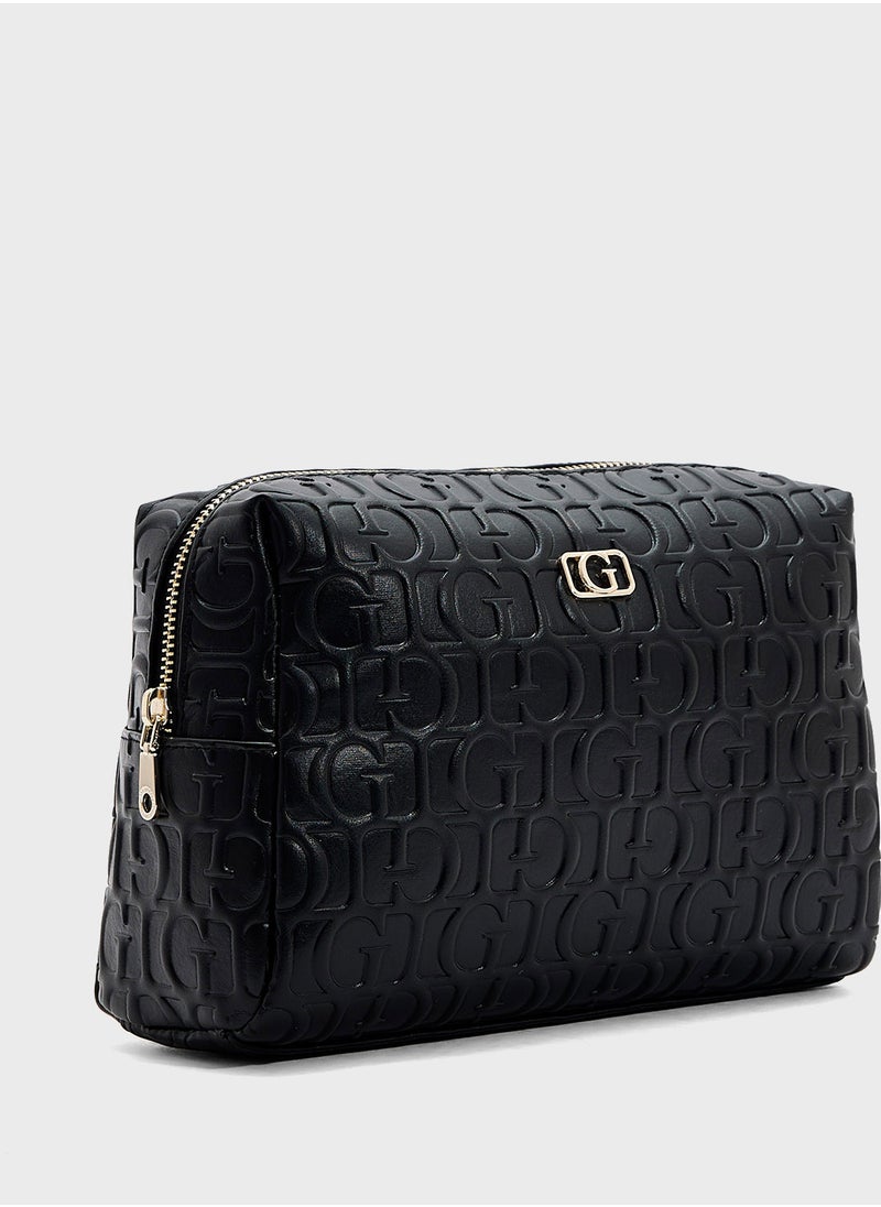 GUESS G Television Large Top Zip Wallet  - Image 4